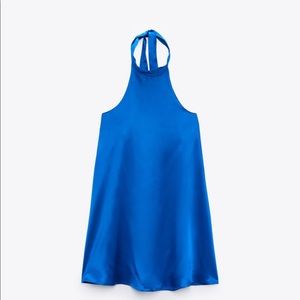 Zara Halter Royal Blue Dress